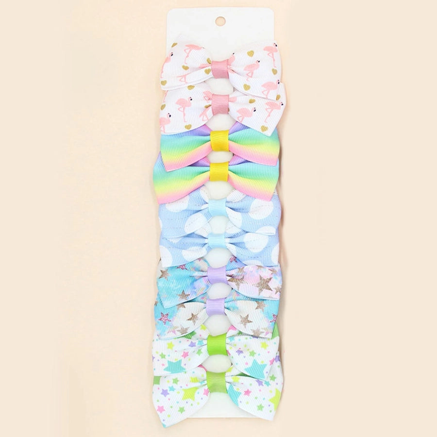 Girl'S Sweet Korean Style Bow Knot Polyester Hair Clip