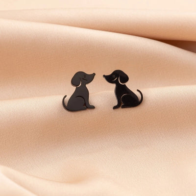 1 Pair Cute Simple Style Dog Polishing 304 Stainless Steel 18K Gold Plated Ear Studs