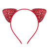 cute cat ears cloth sequins hair band 1 piece