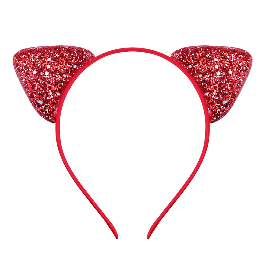 cute cat ears cloth sequins hair band 1 piece