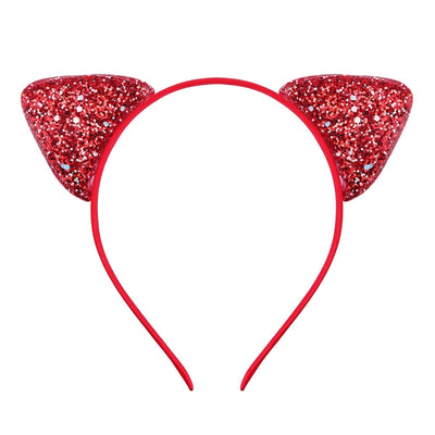 cute cat ears cloth sequins hair band 1 piece
