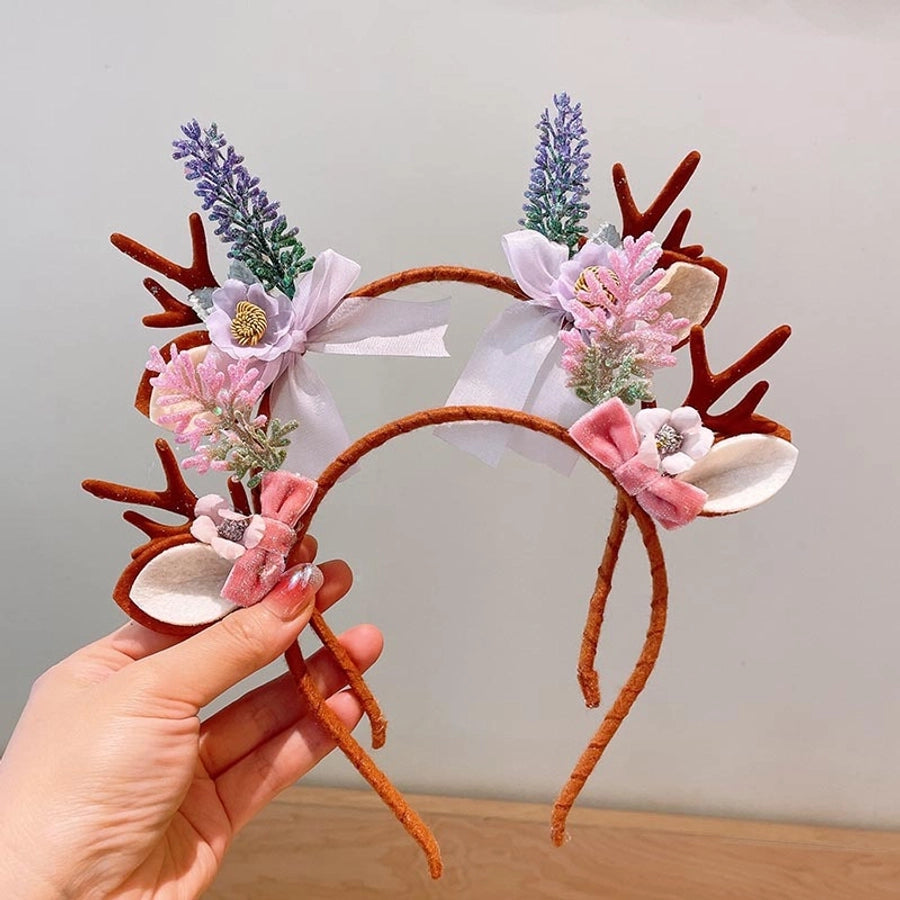 simple style bow knot cloth contrast collar hair band