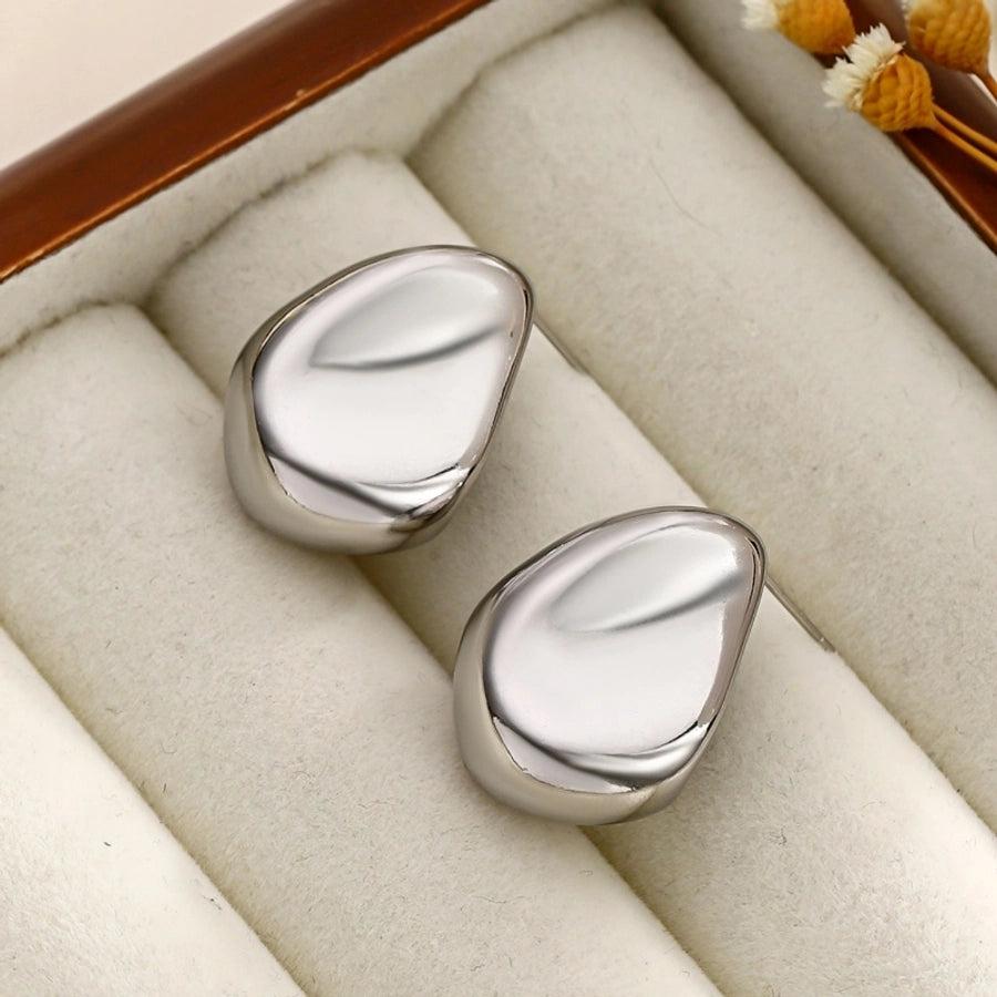 1 Pair Casual Romantic Solid Color Geometric 304 Stainless Steel Ear Studs