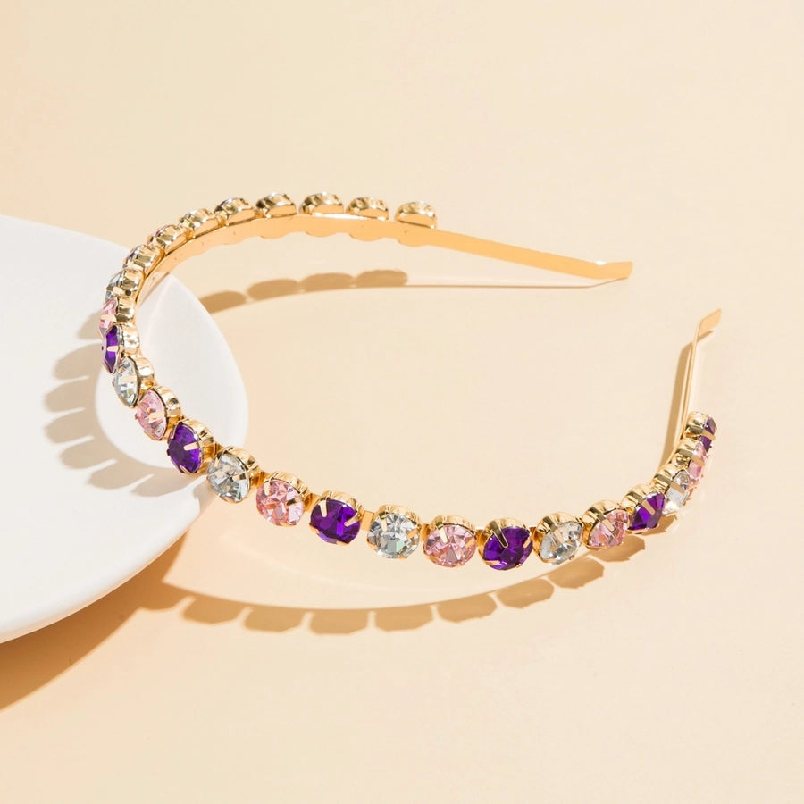 fashion geometric metal rhinestones hair band