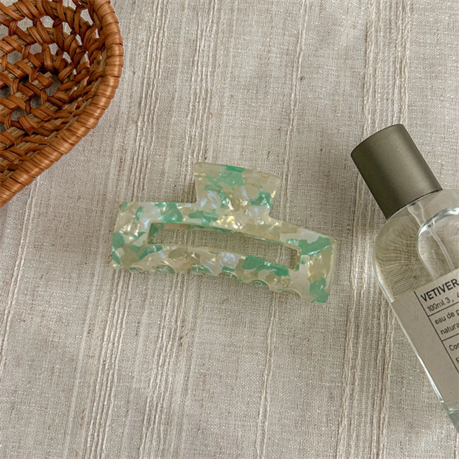 fashion color block acetic acid sheets hair claws 1 piece