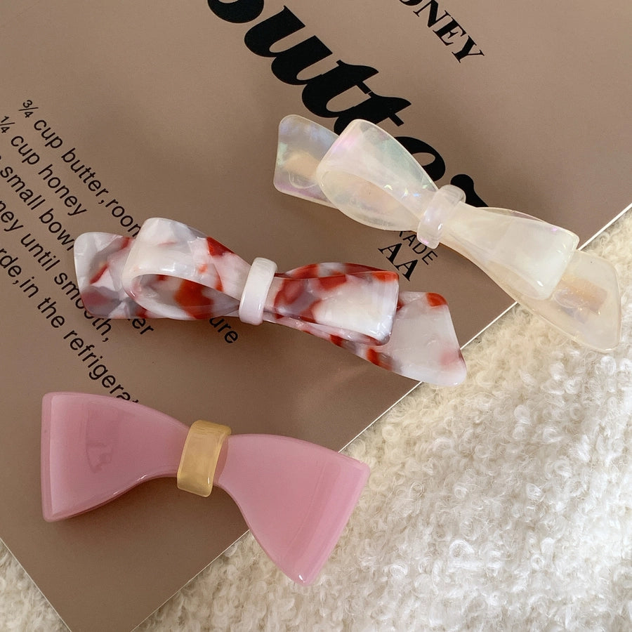 elegant lady bow knot acetic acid sheets hair clip
