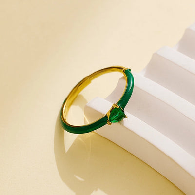 Jewelry IG Style Elegant Simple Style Heart Shape 304 Stainless Steel Zircon Rings