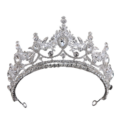 glam crown alloy inlay rhinestones crown