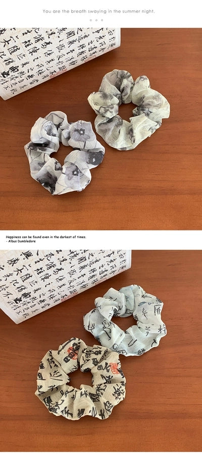 Women's Chinoiserie Sweet Artistic Letter Chinese Character Cloth Hair Tie