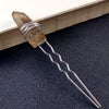 women's ig style geometric alloy handmade inlay crystal hairpin