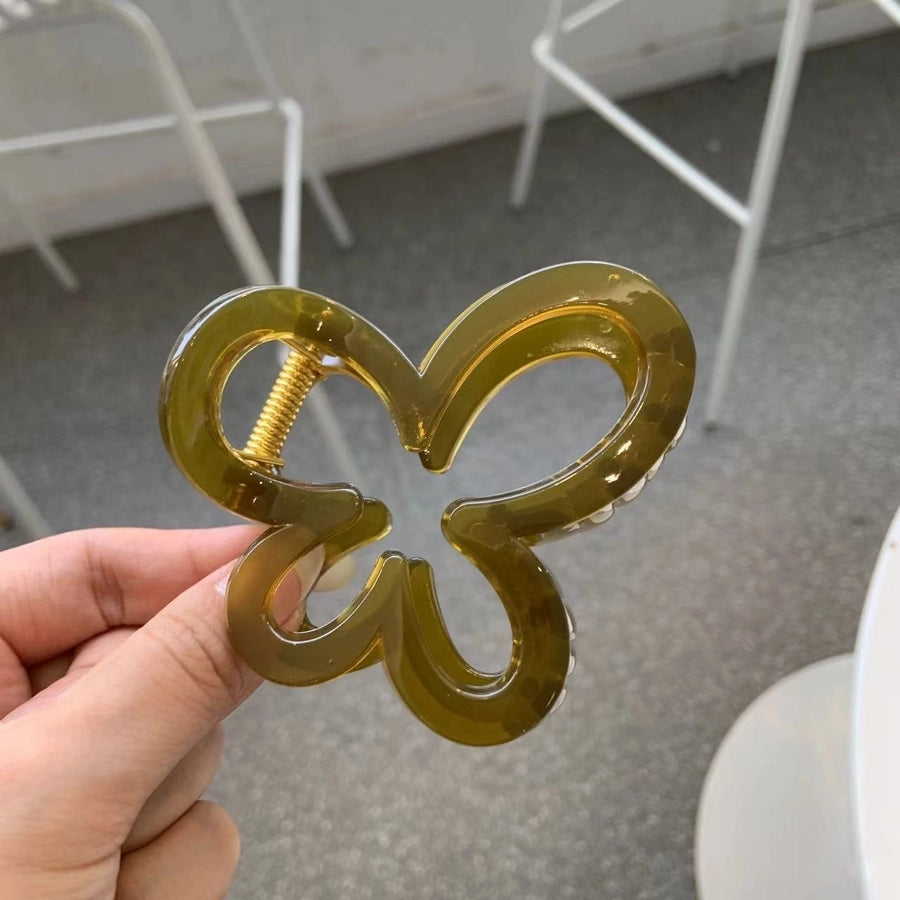 Women's Simple Style Solid Color Acetic acid sheets Polishing Hair Claws