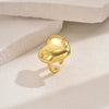 A Copper-Plated Gold Glossy Heart Inlaid Zircon Bow XINGX Sweet Light Luxury Daily Date Gift Women's Ring