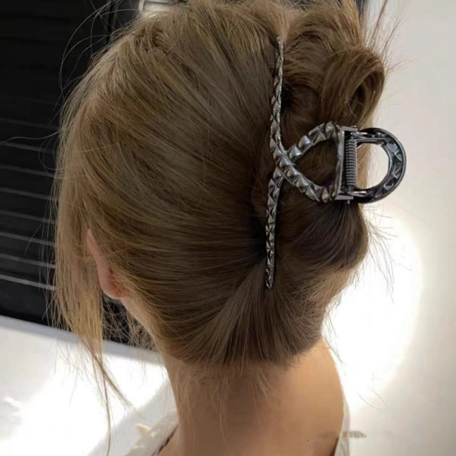 simple style solid color metal hair claws