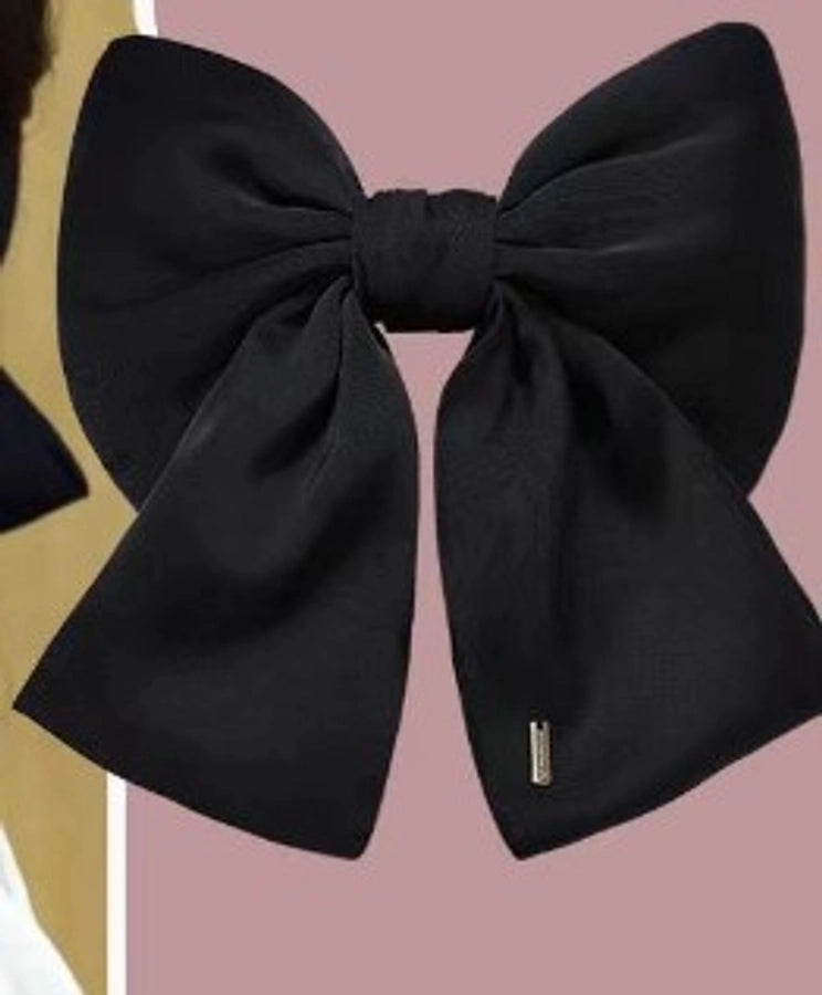 fashion bow knot cloth inlay artificial gemstones hair clip 1 piece