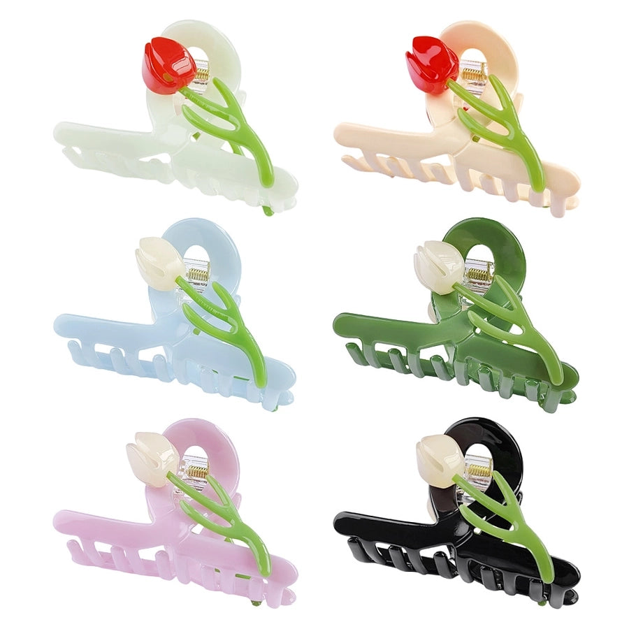 Women's Elegant Simple Style Tulip Acetic acid sheets Handmade Hair Claws