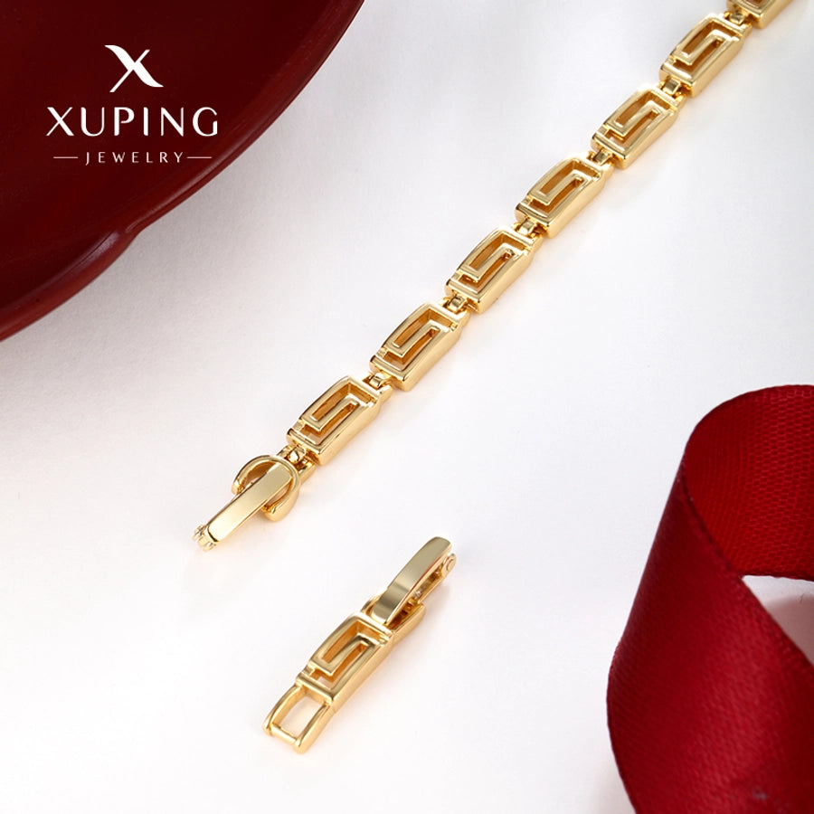 Copper 18K Gold Plated Plating Geometric Bracelets