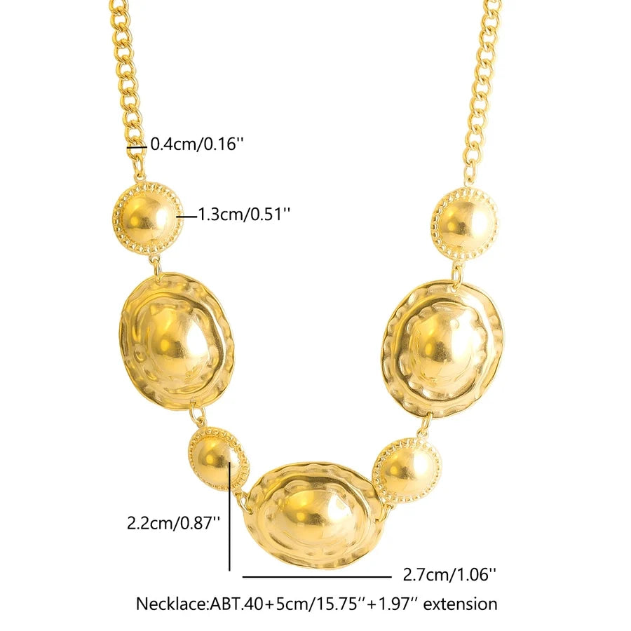 Jewelry Streetwear Geometric 304 Stainless Steel Plating Earrings Necklace