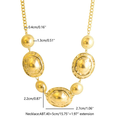 Jewelry Streetwear Geometric 304 Stainless Steel Plating Earrings Necklace