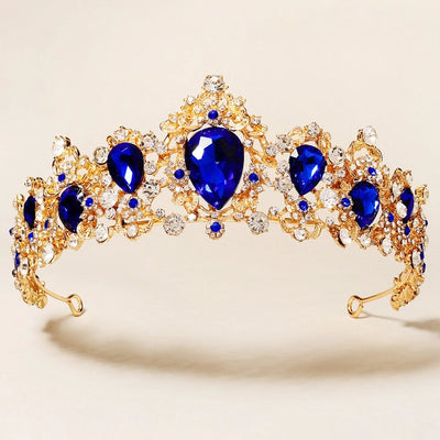 elegant retro crown alloy diamond crown