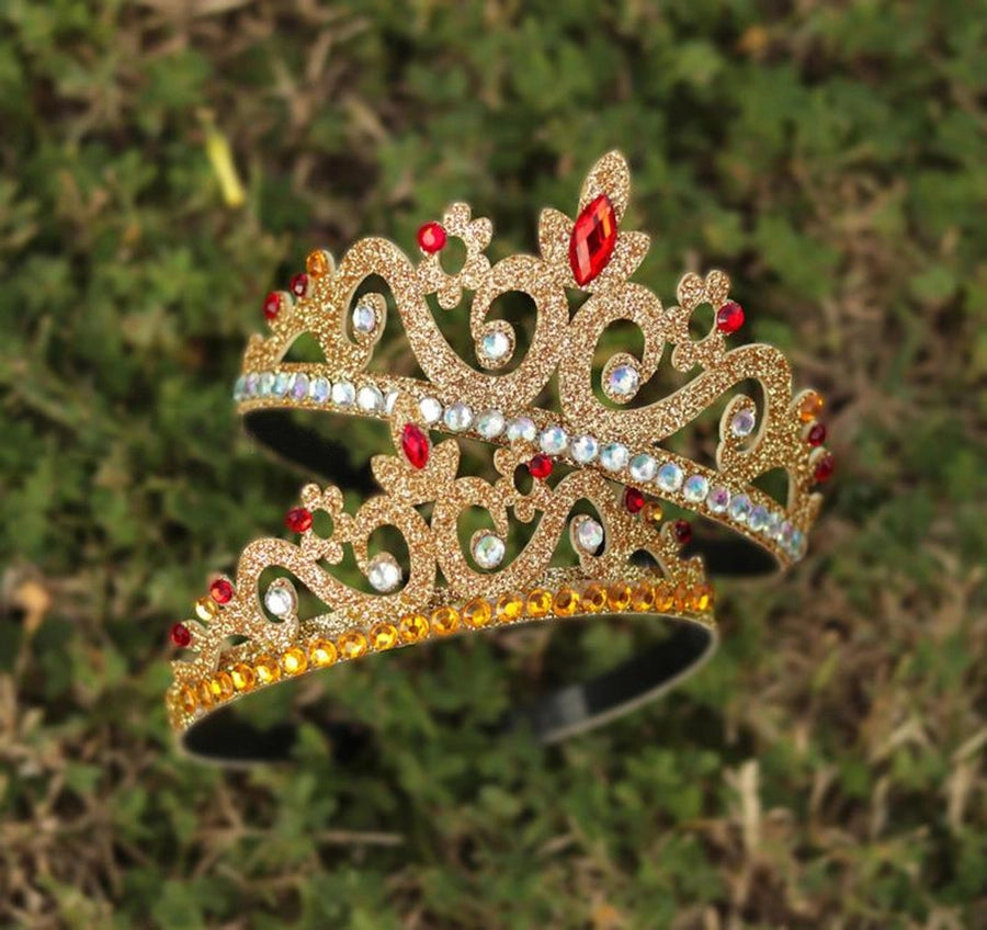 Cut surface drop-shaped gem crown headband fashion personality exquisite role play children's headband photo props