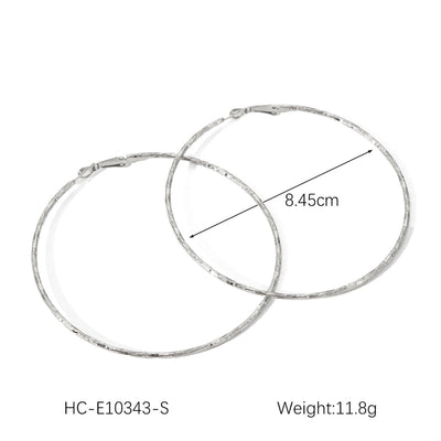 1 Pair IG Style Exaggerated Circle Solid Color Plating 304 Stainless Steel 18K Gold Plated Earrings