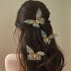 Women's Elegant Butterfly Gauze Inlay Artificial Pearls Hair Clip