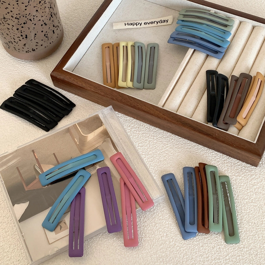 simple style classic style solid color alloy hair clip