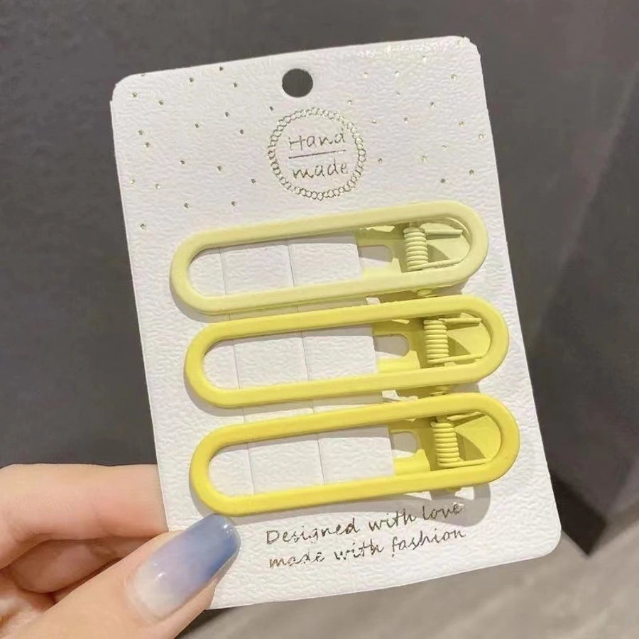 retro geometric metal stoving varnish hair clip