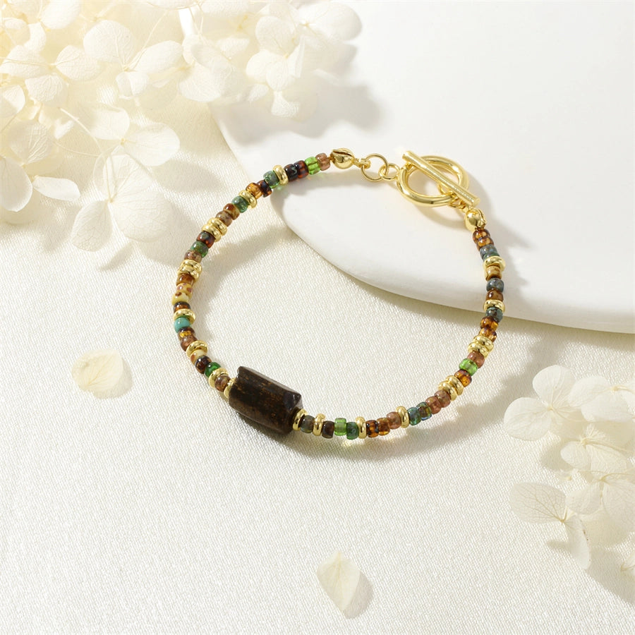 Copper Beaded Round Copper Bracelets