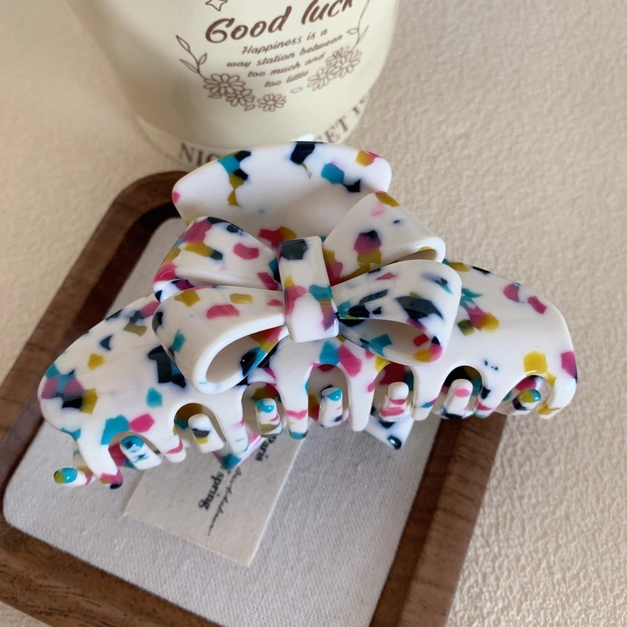 Women's Elegant Simple Style Bow Knot Acetic acid sheets Hair Claws