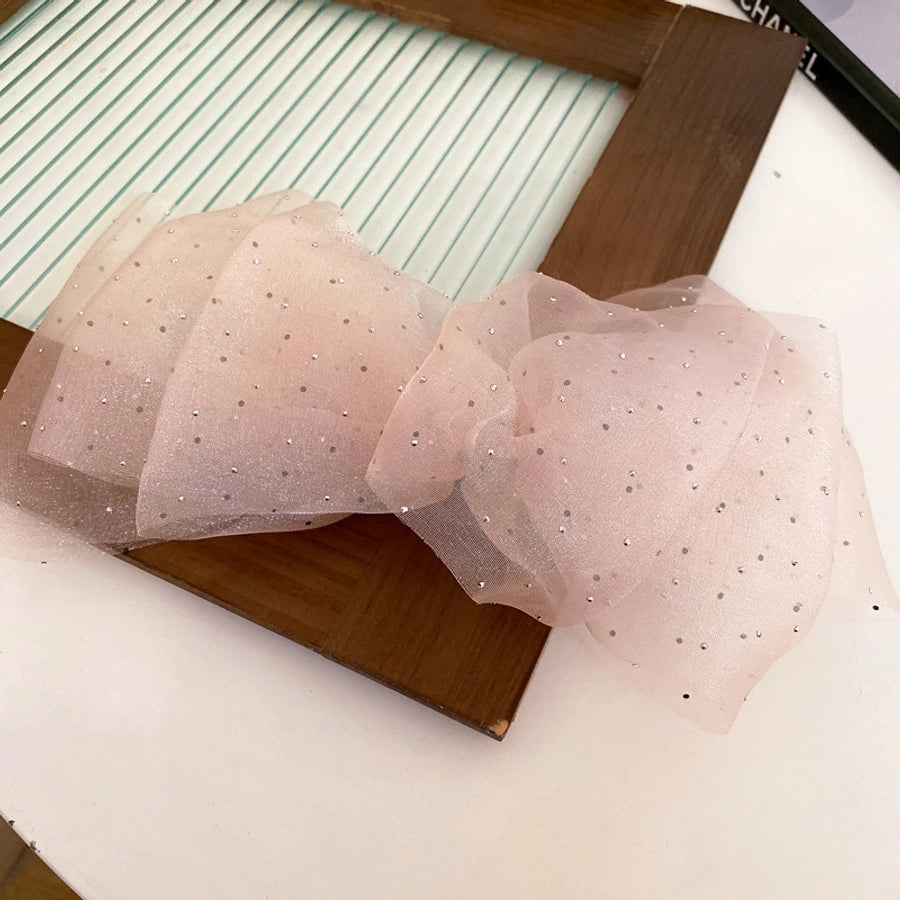 Women's Sweet Simple Style Bow Knot Gauze Hair Clip