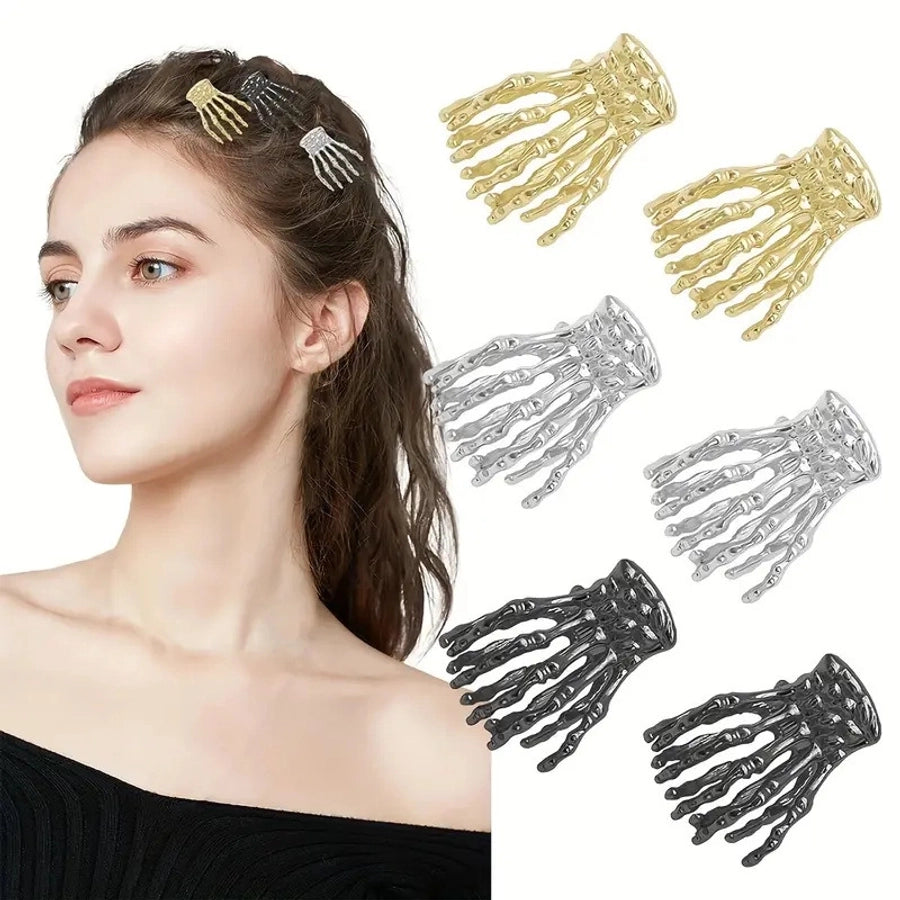 Halloween Hip-Hop Women's Hand Metal Plating Hair Claws
