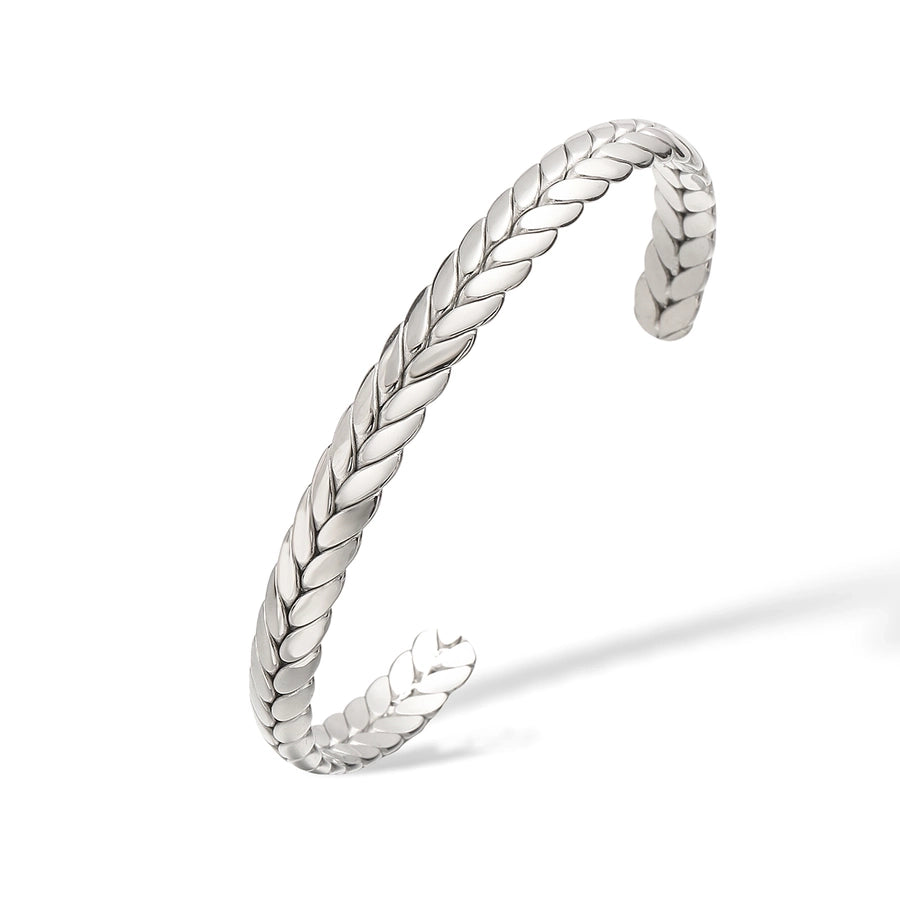 Retro Simple Style Geometric 304 Stainless Steel Cuff Bracelets In Bulk