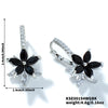 1 Pair Artistic Shiny Geometric Inlay Copper Zircon K Gold Plated Drop Earrings
