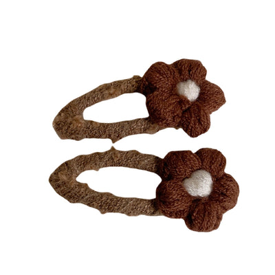 Milk Coffee New Autumn and Winter Cute Flower Hair Clip Hairpin Side Shredded Hair Bangs Clip Children's Hair String Hair Accessories Headdress for Women