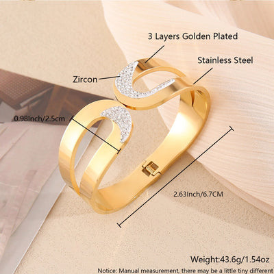 IG Style Simple Style Geometric 304 Stainless Steel  Bangle