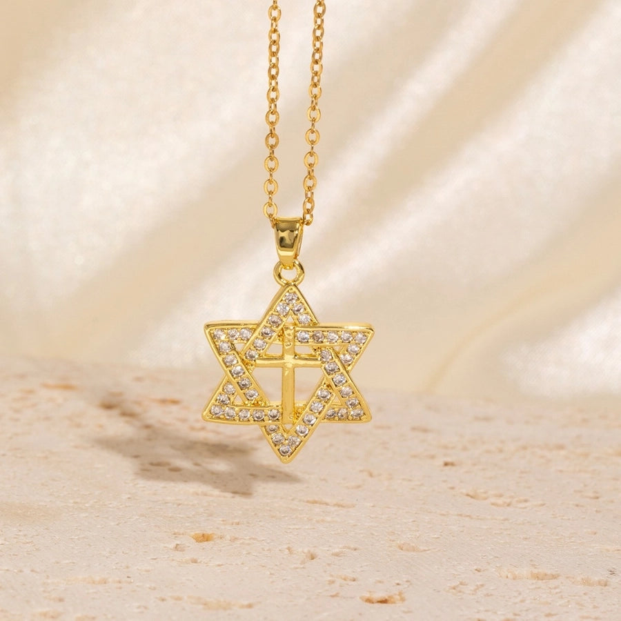 Copper Plating Heart Shape Pendant Necklace