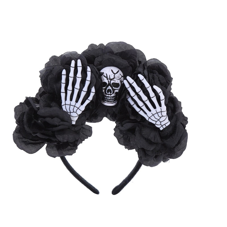 funny skull cloth patchwork hair band