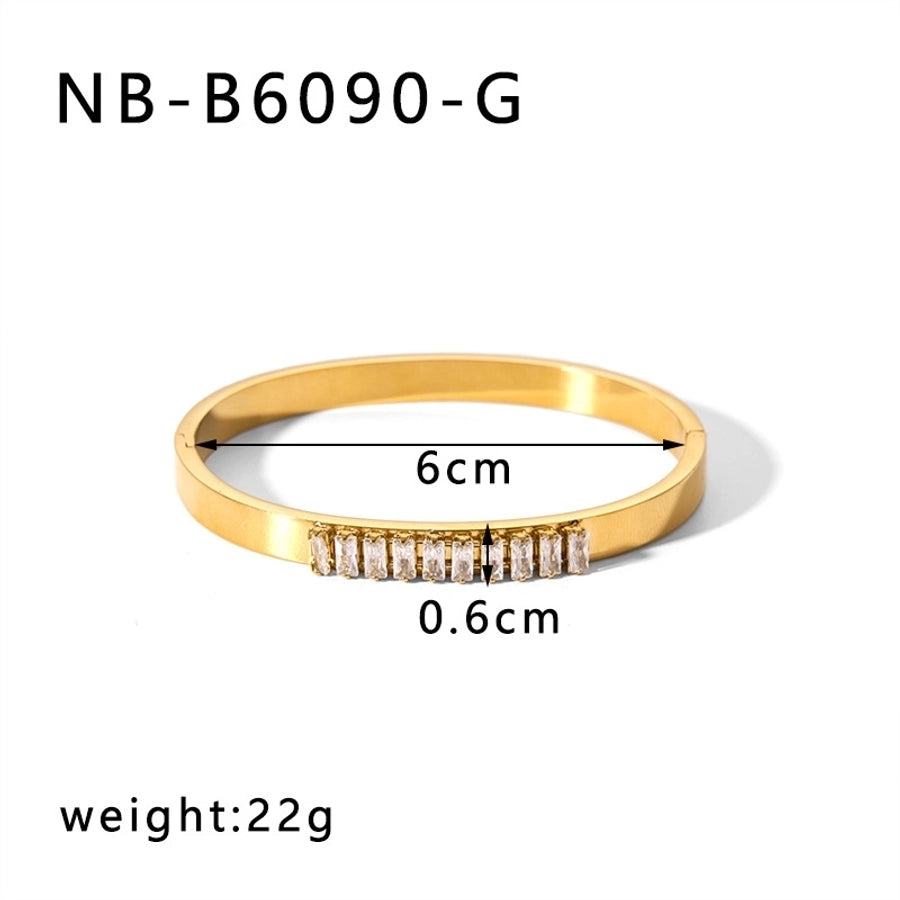 IG Style Simple Style Geometric 304 Stainless Steel Bangle In Bulk