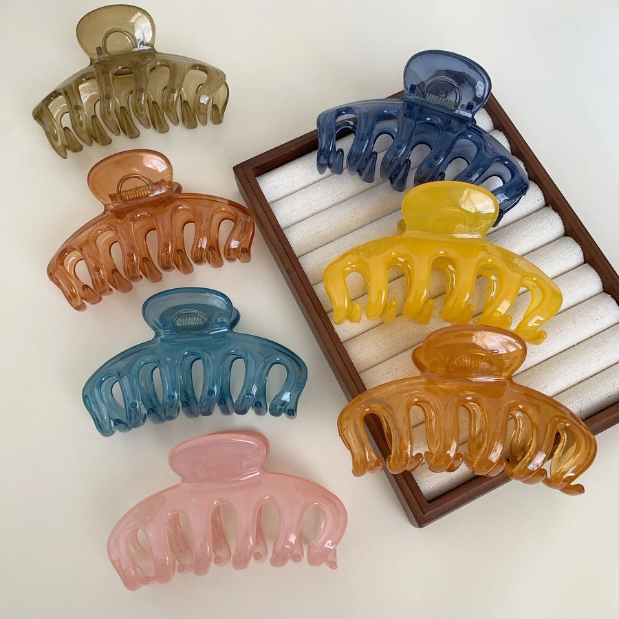 Women's Korean Style IG Style Solid Color Injection Molding Hair Claws