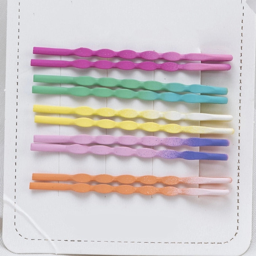 women's simple style solid color metal stoving varnish hair clip