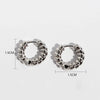 1 Pair Classic Style Round Twist Brass 24K Gold Plated Earrings