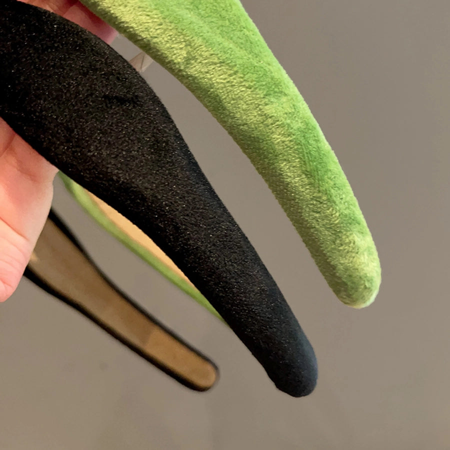 women's sweet solid color suede hair band