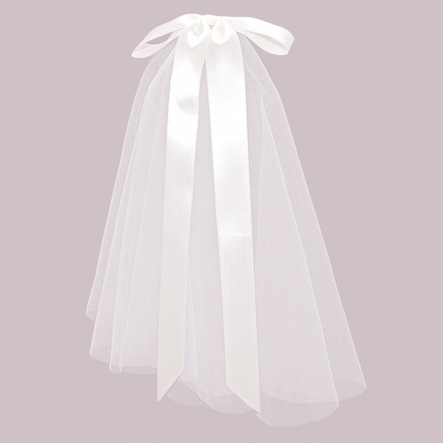sweet bow knot gauze birdcage veils