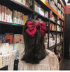 preppy style bow knot cloth hair clip 1 piece