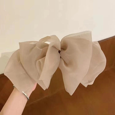simple style bow knot cloth hair clip