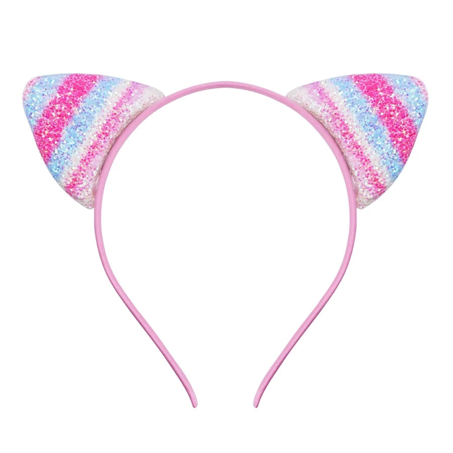 cute cat ears cloth sequins hair band 1 piece