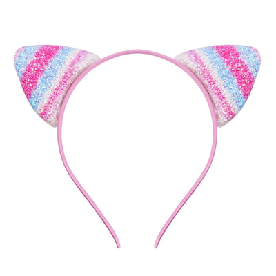 cute cat ears cloth sequins hair band 1 piece