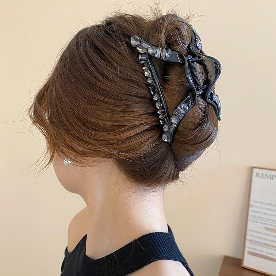 Women's IG Style Simple Style Triangle Arylic Inlay Rhinestones Hair Claws