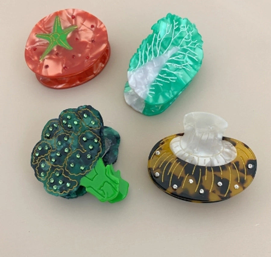 Women's Simple Style Vegetable Acetic acid sheets Hair Claws